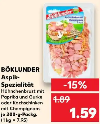 Kaufland BÖKLUNDER Aspik Spezialität Angebot
