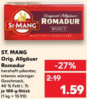 Kaufland ST. MANG Orig. Allgäuer Romadur Angebot