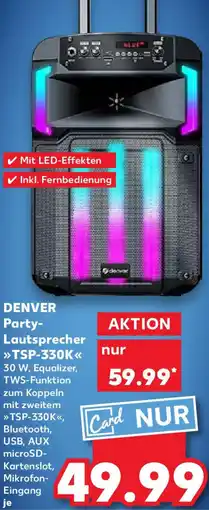 Kaufland DENVER Party Lautsprecher TSP-330K Angebot