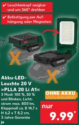 Kaufland PARKSIDE Akku-LED-Leuchte 20 V ,,PLLA 20 Li A1" Angebot