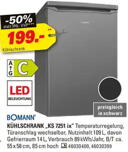 Höffner BOMANN Kühlschrank ,,KS 7251 ix" Angebot