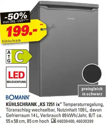 Höffner BOMANN Kühlschrank ,,KS 7251 ix" Angebot