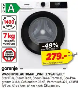 Höffner gorenje Waschvollautomat ,,WNHEI74SAPS/DE" Angebot