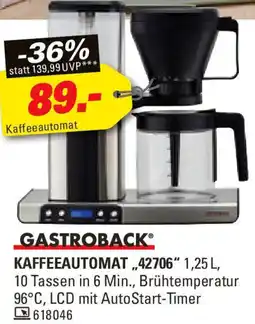 Höffner GASTROBACK Kaffeeautomat ,,42706" Angebot