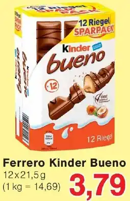 Wiglo Wunderland Ferrero Kinder Bueno Angebot