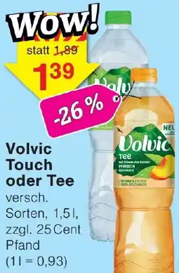 Wiglo Wunderland Volvic Touch oder Tee Angebot