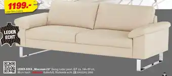 Höffner Leder-Sofa, 2-sitzig Angebot