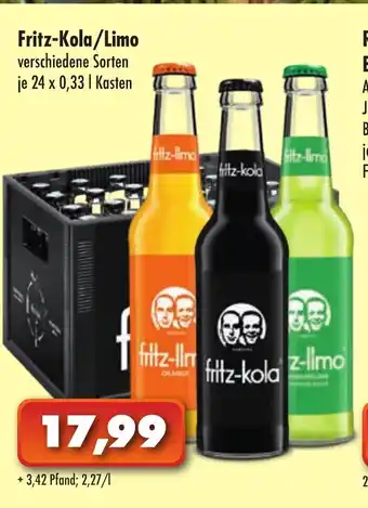 Lösch Depot Fritz kola/Limo 24 x 0,33l Angebot