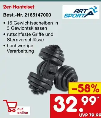 Netto Marken-Discount 2er Hantelset Angebot