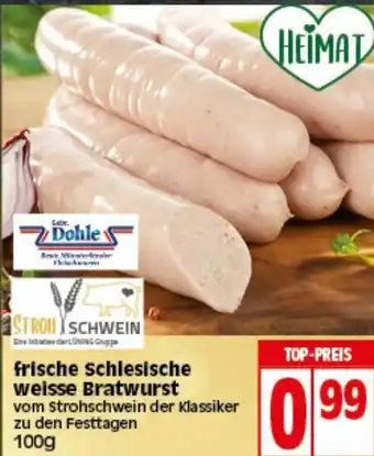 Elli Markt Frische Schlesische weisse Bratwurst 100g Angebot