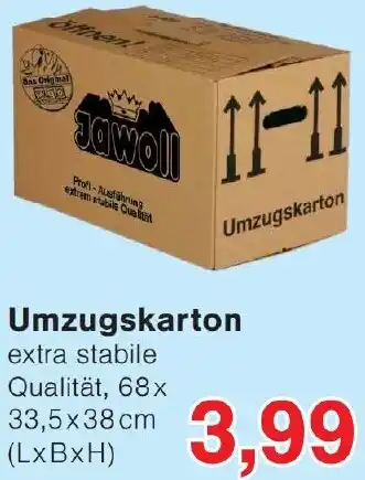 Wiglo Wunderland Umzugskarton Angebot