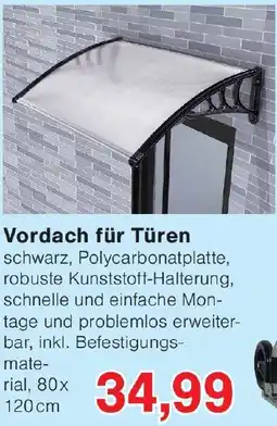 Wiglo Wunderland Vordach für Türen Angebot