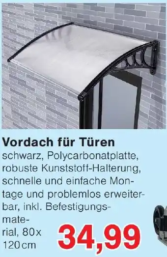 Wiglo Wunderland Vordach für Türen Angebot