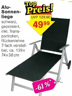 Wiglo Wunderland Alu-Sonnenliege Angebot