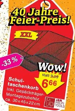 Wiglo Wunderland JAN PROFI TOOLS Schultaschenkorb Angebot