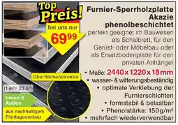 Wiglo Wunderland Furnier-Sperrholzplatte Akazie phenolbeschichtet Angebot