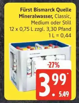 Edeka Fürst Bismarck Quelle Mineralwasser Angebot