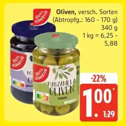 Edeka Oliven, versch. Sorten Angebot