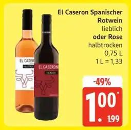 Edeka El Caseron Spanischer Rotwein oder Rose Angebot