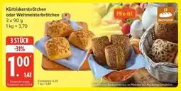 Edeka Kürbiskernbrötchen oder Weltmeisterbrötchen Angebot