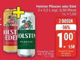 Edeka Holsten Pilsener oder Edel Angebot