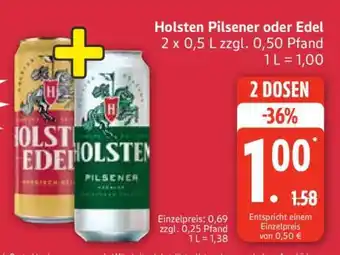 Edeka Holsten Pilsener oder Edel Angebot
