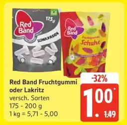 Edeka Red Band Fruchtgummi oder Lakritz Angebot