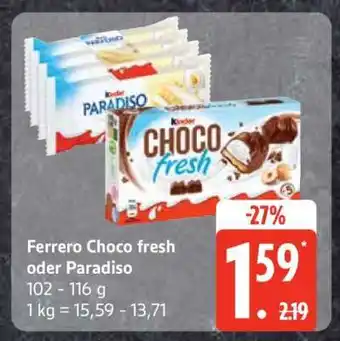 Edeka Ferrero Choco fresh oder Paradiso Angebot