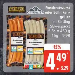 Edeka Rostbratwurst oder Schinkengriller Angebot