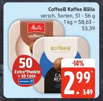 Edeka CoffeeB Kaffee Bälle Angebot