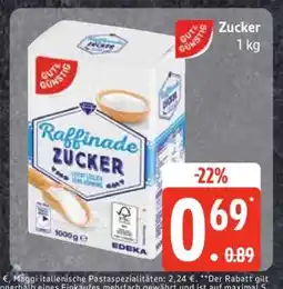 Edeka Zucker 1 kg Angebot
