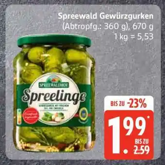 Edeka Spreewald Gewürzgurken Angebot