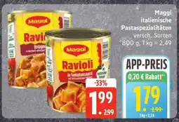Edeka Maggi italienische Pastaspezialitäten Angebot