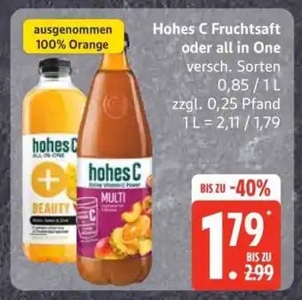 Edeka Hohes C Fruchtsaft oder all in One Angebot