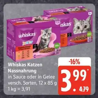 Edeka Whiskas Katzen- nassnahrung Angebot