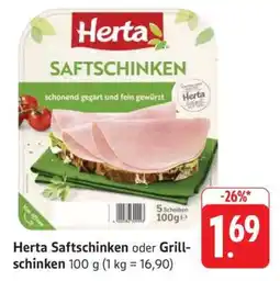 Edeka Herta Saftschinken oder Grillschinken Angebot
