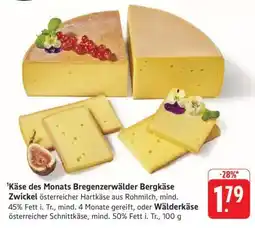 Edeka Käse des Monats Bregenzerwälder Bergkäse Zwickel Angebot