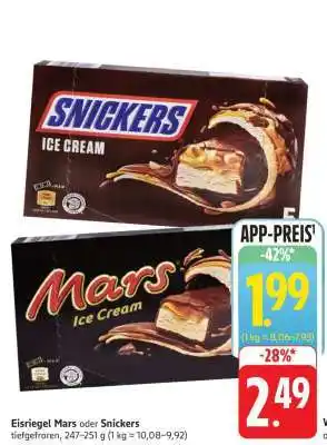 Edeka Eisriegel Mars oder Snickers Angebot