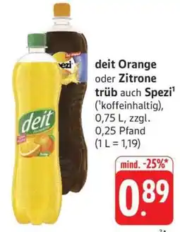 Edeka deit Orange oder Zitrone trüb auch Spezi Angebot