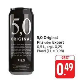 Edeka 5,0 Original Pils oder Export Angebot