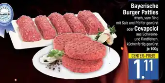 Edeka Bayerische Burger Patties oder Cevapcici Angebot