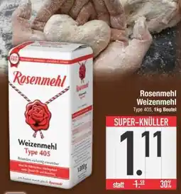 Edeka Rosenmehl Weizenmehl Type 405, 1kg Beutel Angebot