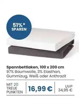 Edeka Spannbettlaken, 100 x 200 cm Angebot