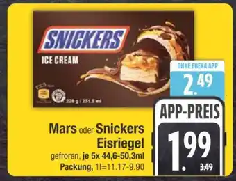 Edeka Mars oder Snickers Eisriegel Angebot