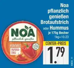 Edeka NOA pflanzlich genießen Brotaufstrich oder Hummus Angebot
