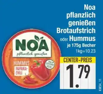 Edeka NOA pflanzlich genießen Brotaufstrich oder Hummus Angebot