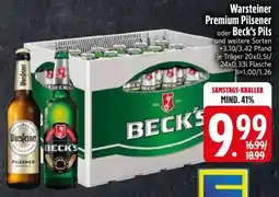 Edeka Warsteiner Premium Pilsener oder Beck's Pils Angebot