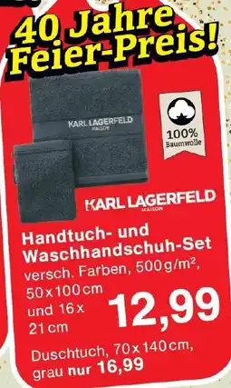 Wiglo Wunderland KARL LAGERFELD Handtuch- und Waschhandschuh-Set Angebot