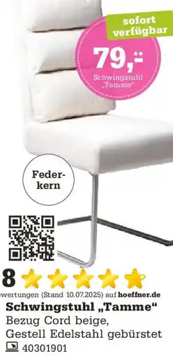 Höffner Schwingstuhl Tamme Angebot