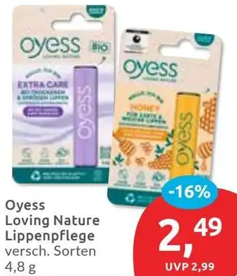 Budni Oyess Loving Nature Lippenpflege Angebot